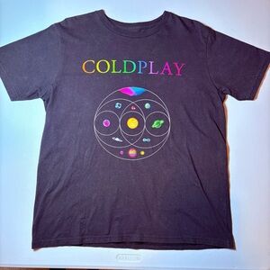 Coldplay Music of the Spheres 2023 OFFICIAL Concert Shirt Size L MINT Band Shirt